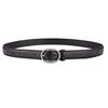 Women's Double-Sided Cowhide Leather Belt - Black, Casual & Versatile for Jeans