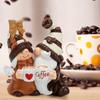 Valentine's Day Coffee Couple Gnome Figurine - Creative Resin Home Decor Gift
