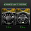 Universal Non-Slip Suede Car Steering Wheel, O/D-Type Steering Covers Wheel Booster Protect Cover for Car Anti-skid Accessories