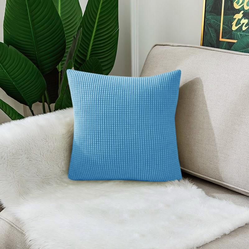 Waterproof Solid Color Jacquard Pillow Cover for Sofa Office Waist Cushion Cover Home Decorative Pillowcase Decoration 45x45