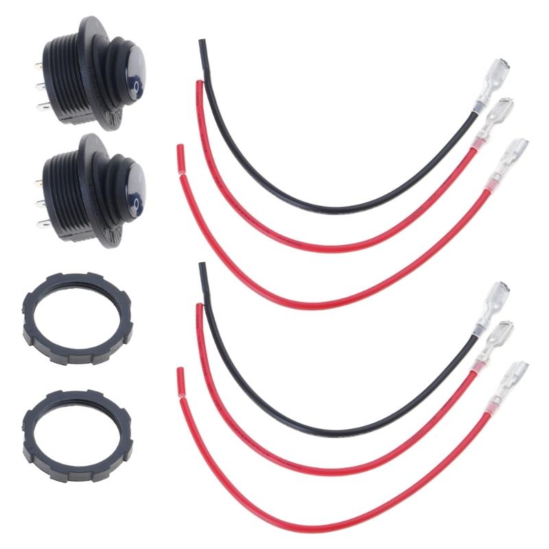 ON/OFF 12V Round Rocker Dot Switch Waterproof LED Light Toggle Switches