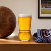 Soccer Beer Glass 460ml Capacity Clear Glass Football Bottom Design Pint Cup Mug