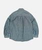 FRIZMWORKS Kuroki Chambray Half Zip Shirt _ Washed Blue