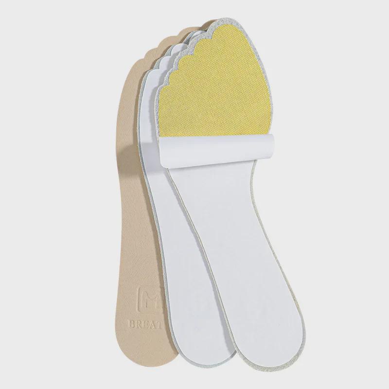Self-Adhesive Pigskin Insoles for High-Heeled Sandals - Sweat-Absorbent, Breathable, Non-Slip, and Cushioning for Summer.