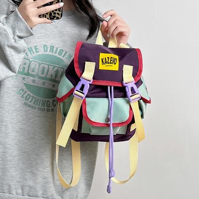 Ins Design Sinn retro Kontrastfarbe Mini Rucksack ausländisch vielseitig Reise Schultasche leicht Outdoor Rucksack