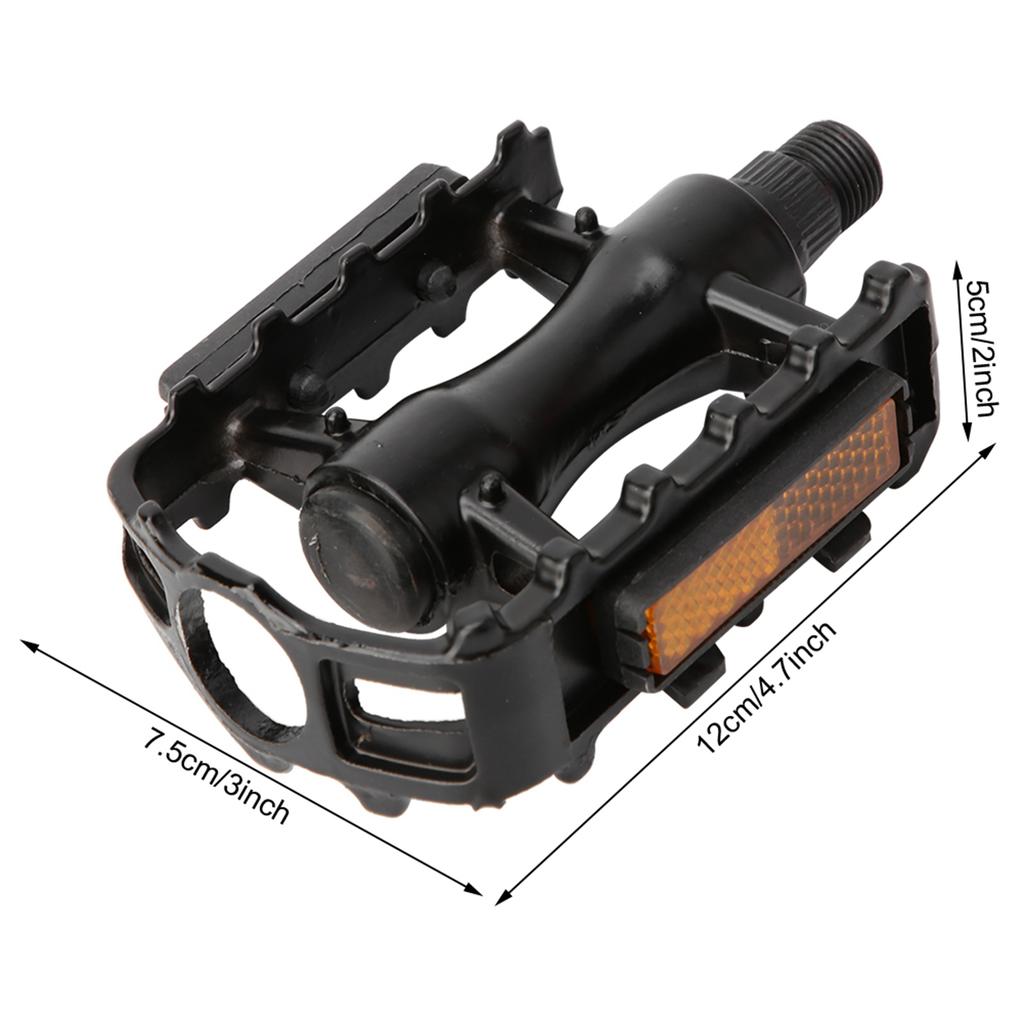 1 Pair Black Aluminium Alloy Mountain Road Bike Lightweight Pedals Bicycle Replacement Part