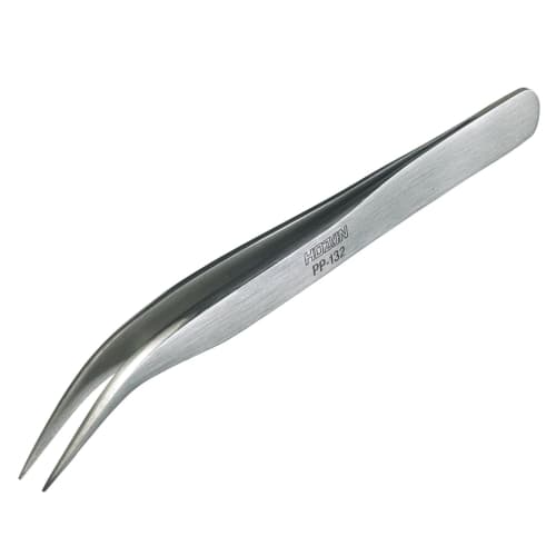 HOZAN Tweezers, 125mm Long, 8mm Opening, 0.6mm Tip, Tapered, PP-132
