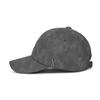 VARZAR VA Studded Vegan Leather Ball Cap Charcoal