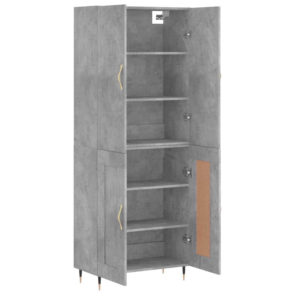 Highboard Concrete Grey 69.5 x 34 x 180 cm Particleboard
