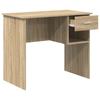 vidaXL Schreibtisch mit Stauraum Sonoma Eiche 90x49.5x75 cm Holzwerkstoff