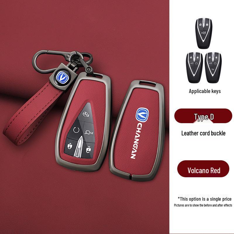 Leather Key Cover for Changan CS75 PLUS, Yidong Univ, and CS55 PLUS