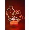 Lampe de Chevet 3D LED, Tintin et Milou, 16 Couleurs , Tactile, Décorative , Idée Cadeau