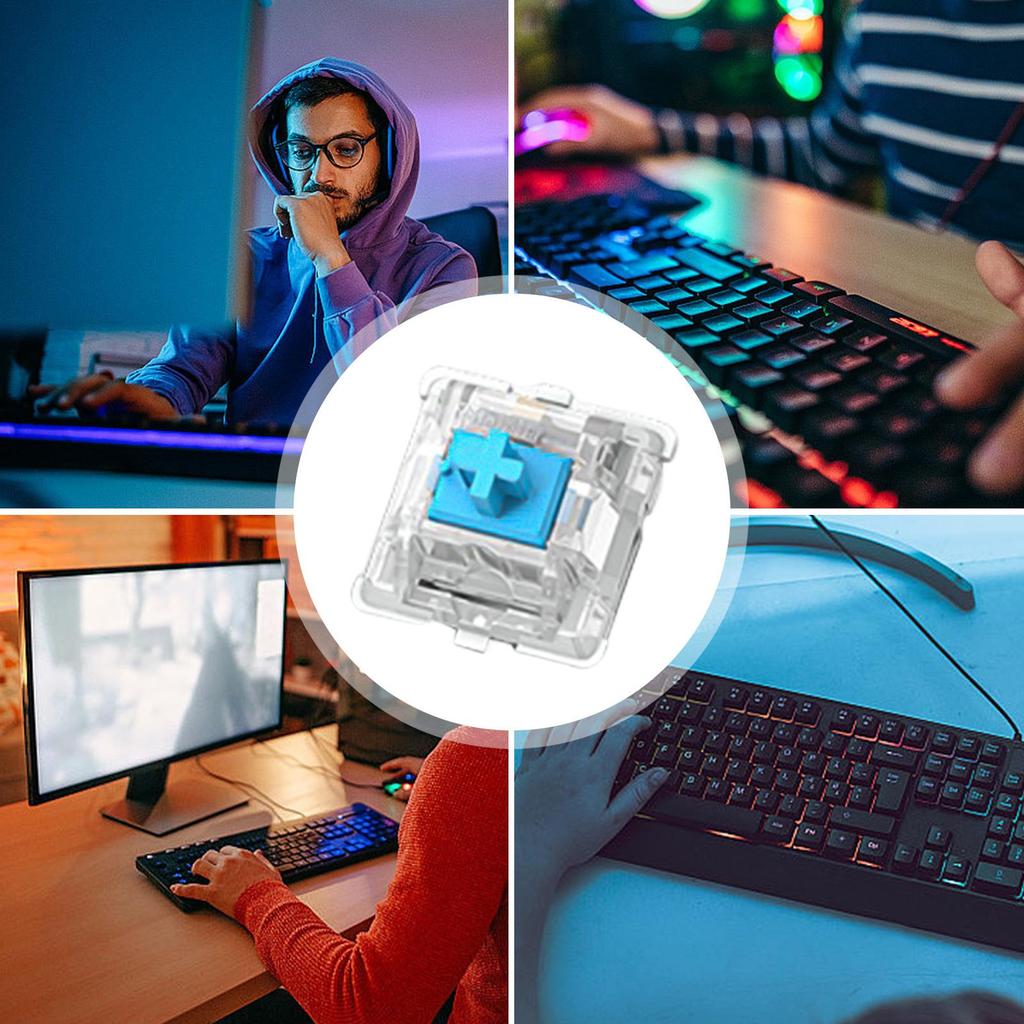 30Pcs Mechanical Keyboard Replacement Axis Clicky Linear Tactile Silent Cross Shaft Switche For Backlit Mechanical Keyboard