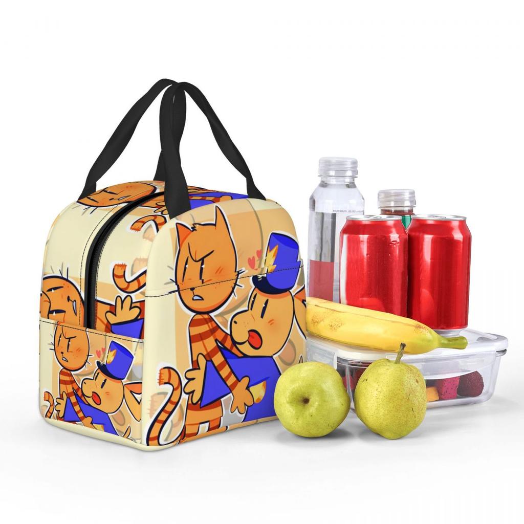 Dog Man Thermal Insulated Lunch Bag for Picnic Portable Food Bag Container Thermal Cooler Lunch Boxes