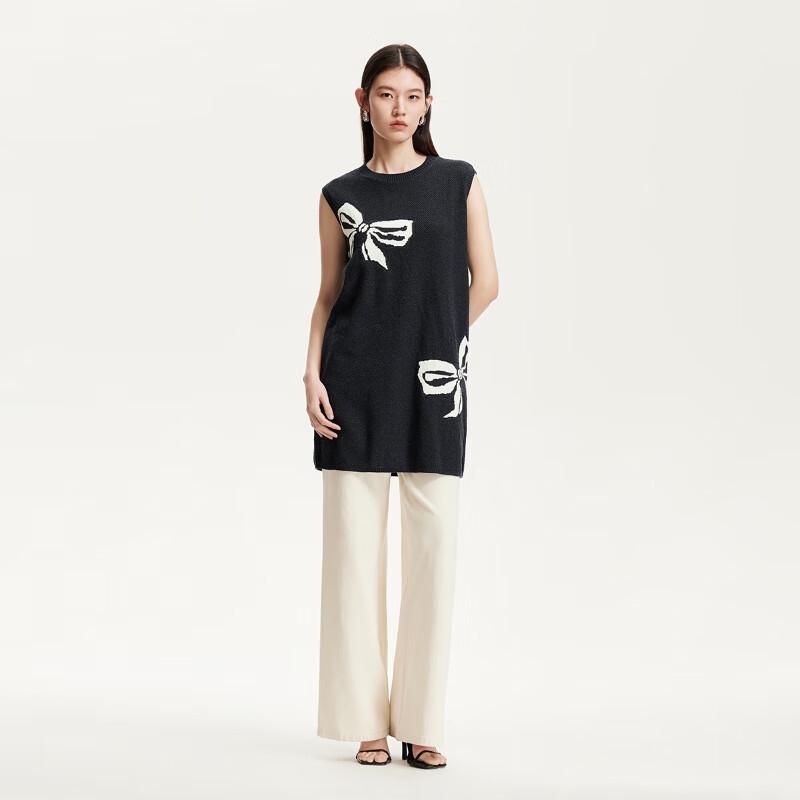 Veromoda Sleeveless Cotton Bow Print Midi Dress