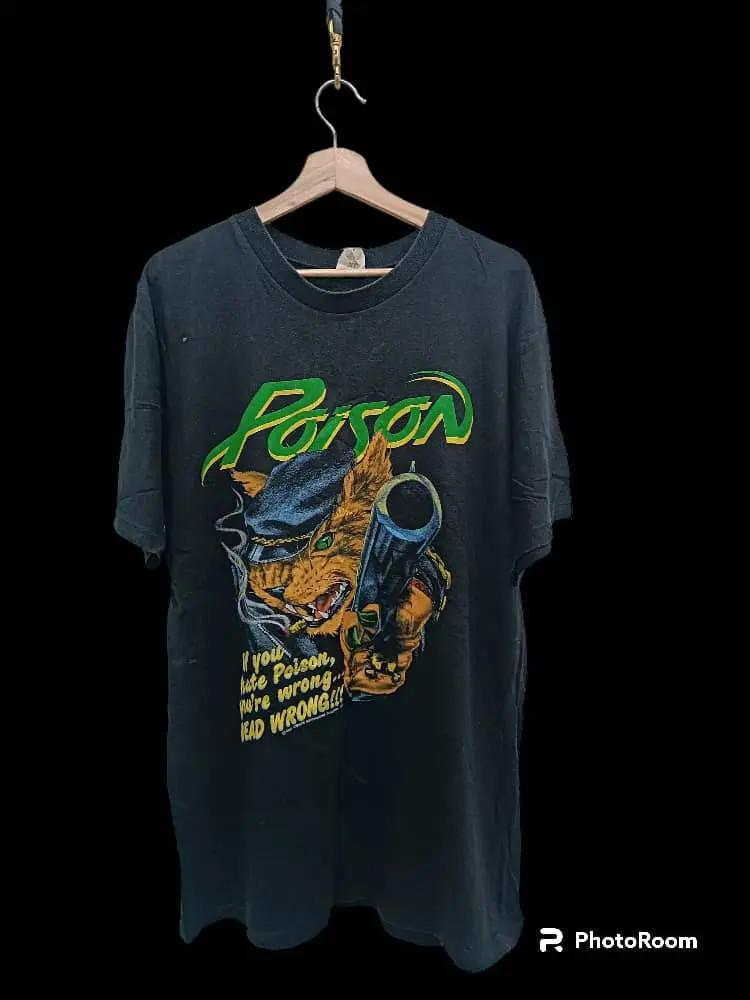 Poison Band T-Shirt Vintage Rare 80s Glam Rock Hair Metal Tee Shirt S-5XL XXXXL