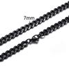 Cuban Link Chain Necklace for Men Women,3 To 7mm Stainless Steel Choker,Basic Jewelry Gift