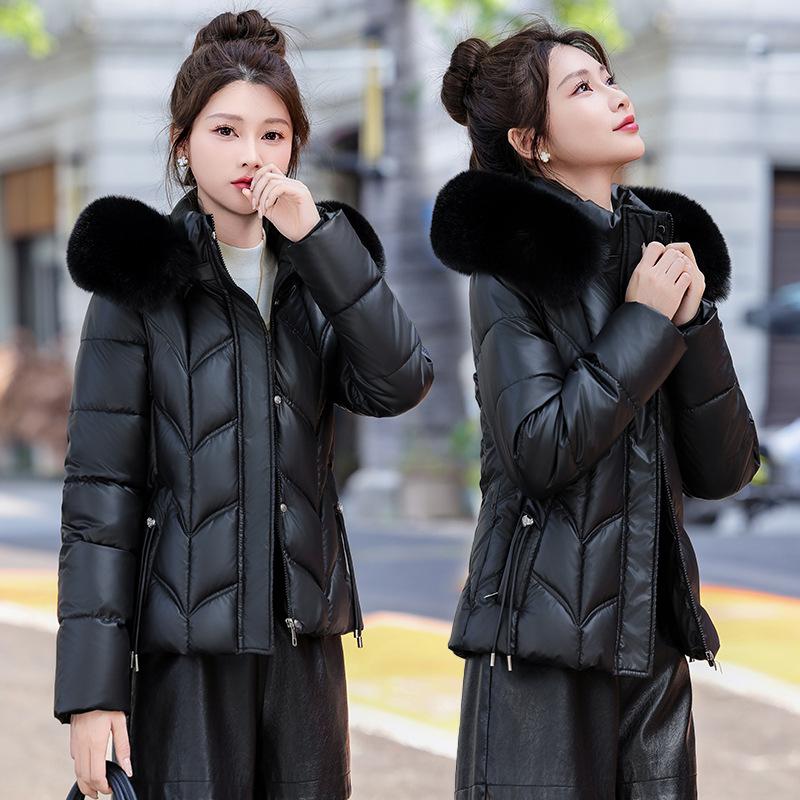 Winter New Cotton-padded Clothes Women's Korean Version Slim-fitting Women's Cotton-padded Clothes Short Fur-collared Cotton-padded Clothes Women's