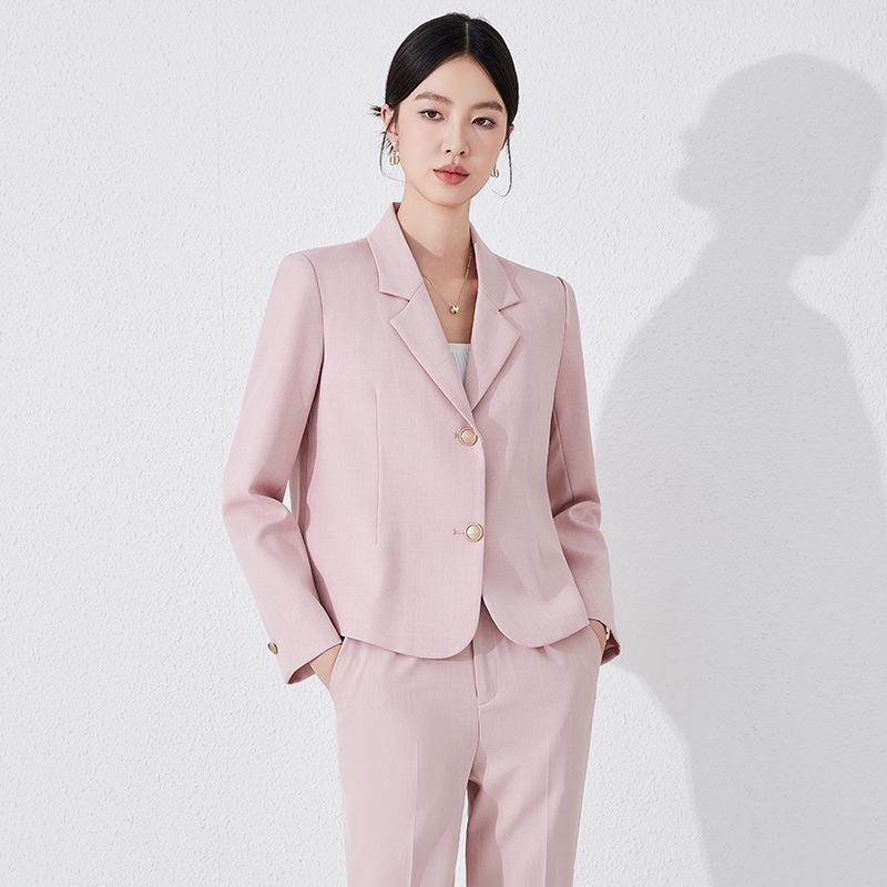 Petite Women's White Short Suit Set: High-End Casual Blazer Jacket for Spring/Autumn 2025