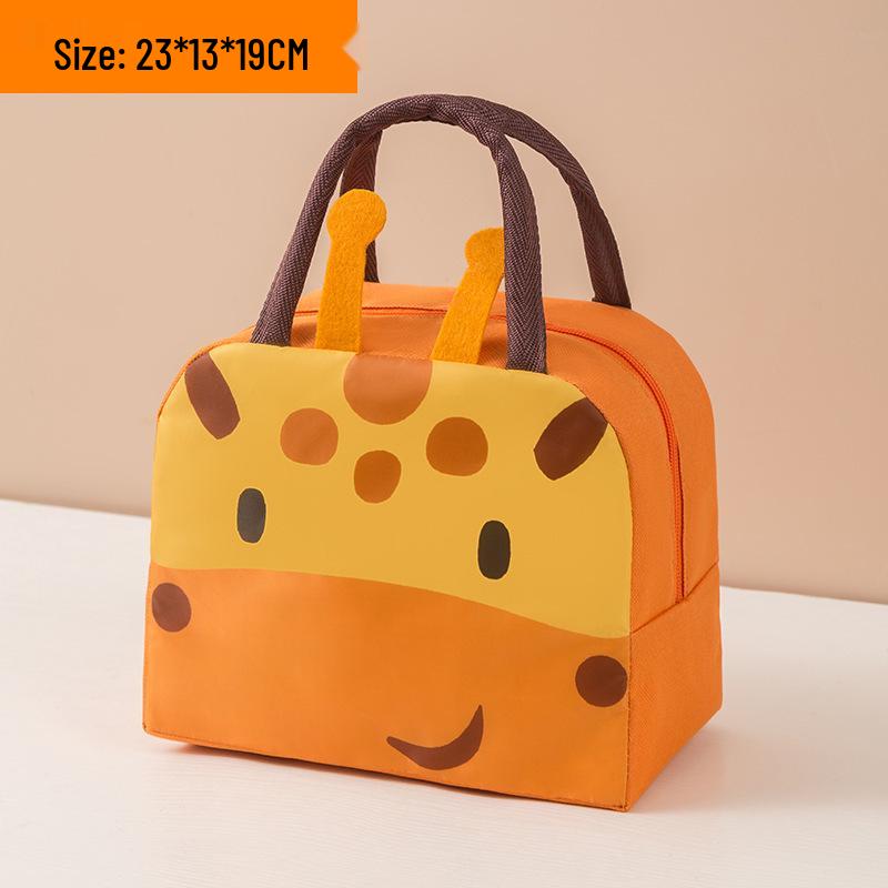 Stylish Cartoon Insulated Lunch Tote - Large Aluminum Foil Liner for Work, Picnics, Kids.
