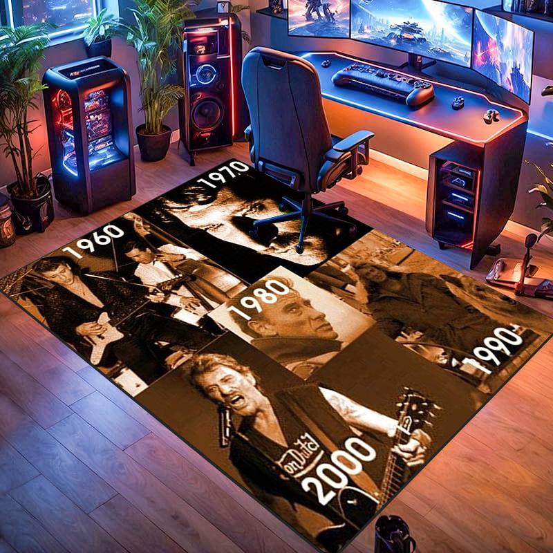 Johnny Hallyday: Life Death carpet Suitable for all seasons floor mats Dormitory decoration Protective pad Fashion