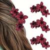 1/2 Stück Blumen Haarspangen Hawaiianische Plumeria Haarspangen für Frauen Rutschfeste Krallenspangen für dickes Haar, Strand Haaraccessoires