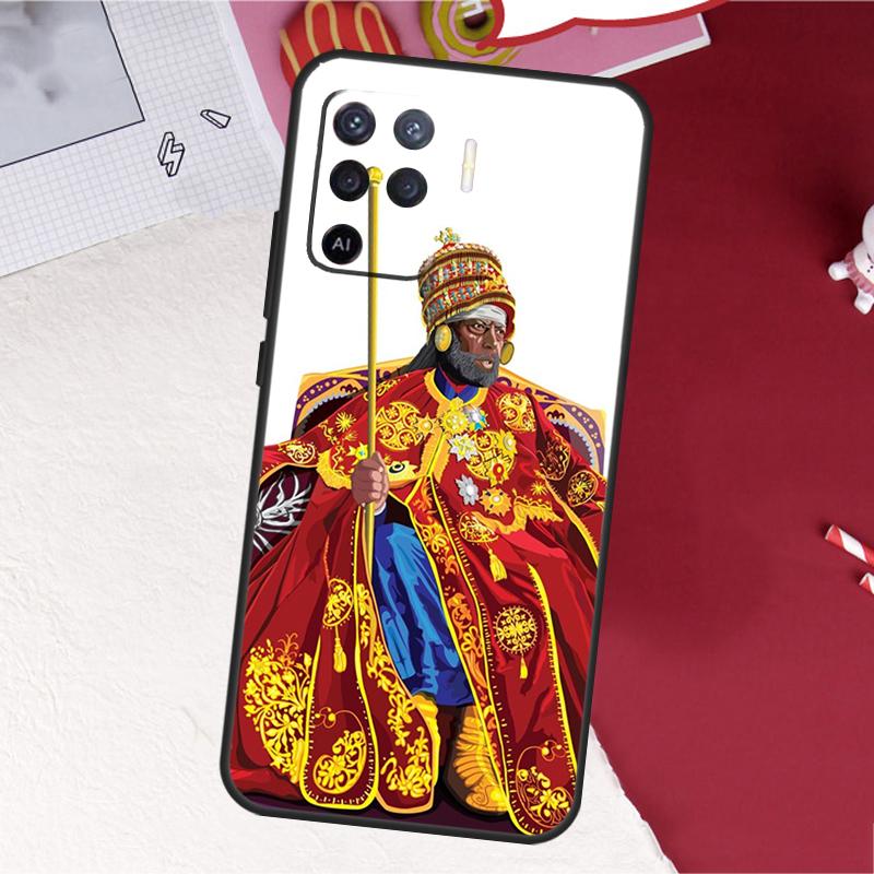 Emperor Menelik II of Ethiopia Case For Oppo A16 A96 A76 A17 A18 A60 A80 A40 A38 A58 A78 A98 A94 A74 A54 A15 A57 A77 A5 Pro