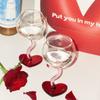 Luxurious Heart-Shaped Wine Glass - Perfect for Valentine's Day, Weddings, and Home Use