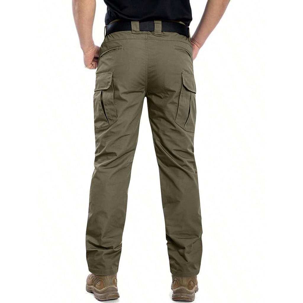 Men's Tactical Cargo Pants Outdoor Durable Work Trousers Multi Pocket Straight Leg Lightweight Breathable Fabric for Summer