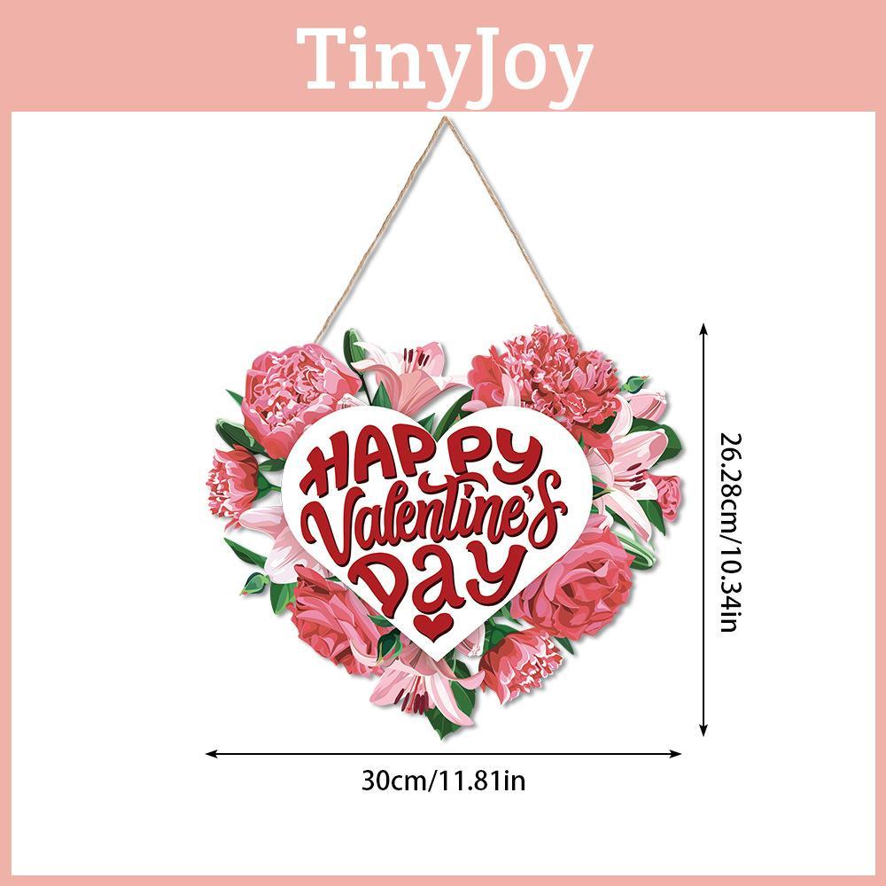 Heart Flower Paper Door Hanger Party Decor For Valentines Day Celebration