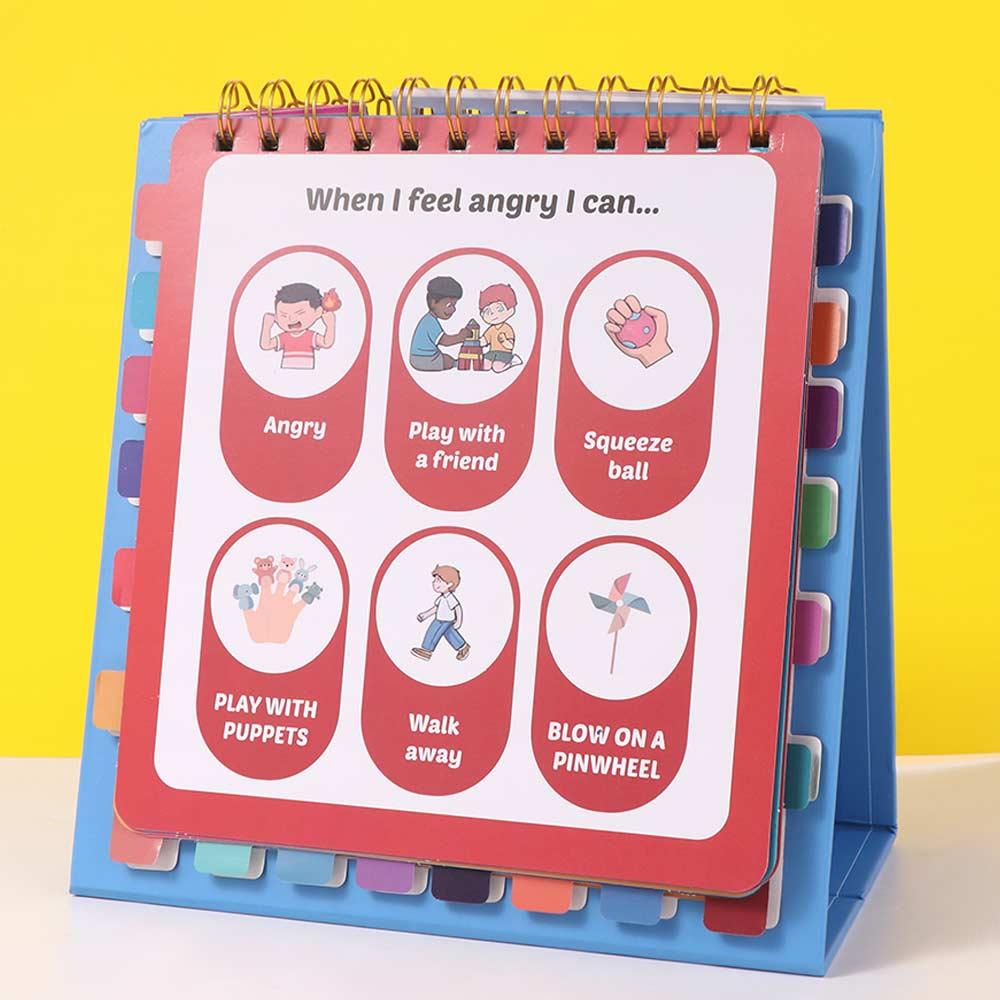 Early Educational Feelings and Emotions Book Montessori Reading Flip Book Kindergarten