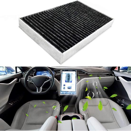Für Tesla Model S Innenraumfilter mit Aktivkohle Passend für Modell S 2012-2015 1035125-00-A. (Aktivkohle)