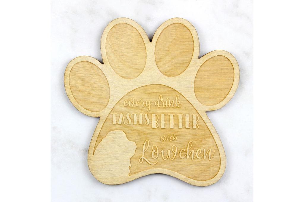 Lowchen, Little Lion Dog – Mug coaster, engraved coaster with dog | Art-Dog