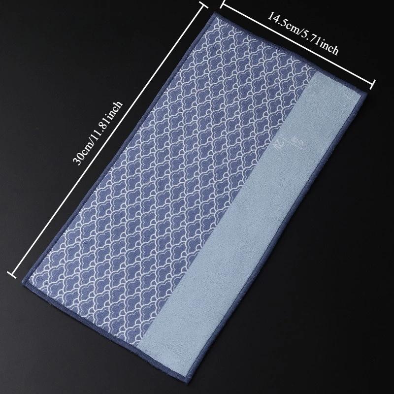 

Хлопковое кухонное полотенце, сильно впитывающее чайный набор кунг-фу, аксессуары, утолщенная салфетка для чистки стола, замшевая чайная ткань, домашнее полотенце для рук 1PC светло-синий