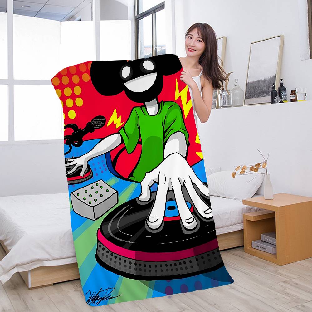 D-Deadmau5 DJ Big Microfiber Beach Towels Quick Dry Towel Sand Beach Towels Pool Towel For Travel Swim Pool Yoga