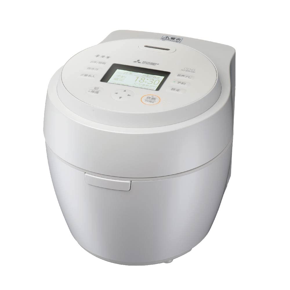 Mitsubishi Electric Rice IH Made In Genuine Charcoal 50 Brands of Yoshijun White Pearl Cooker, 5.5 Cups, Type, Japan, Pot, Tsumugi, Cooking,