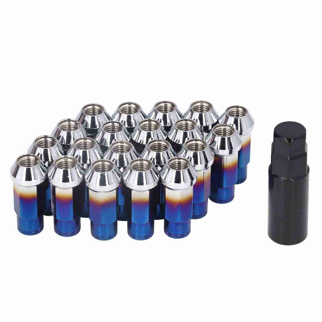 20Pcs M12x1.5 Wheel Lug Nuts with Wrench Socket High Hardeness Replacement for Ford Focus