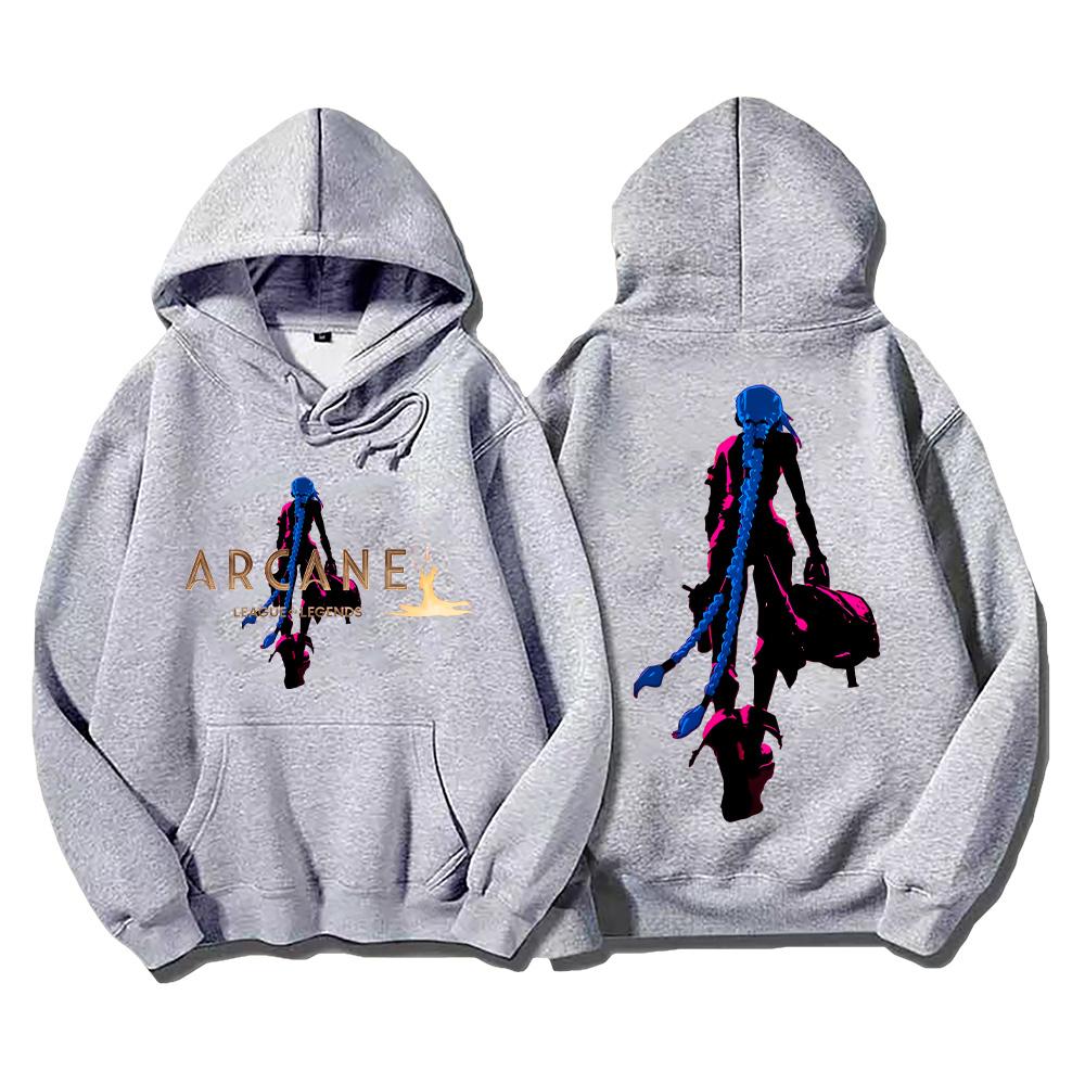 Arcane Hoodies Jinx Classic Aesthetic Print Clothing Autumn Winter Simple Sweatshirts Women Men Y2K Pullovers Clothing