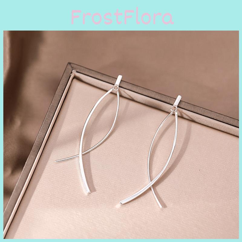 Minimalist Geometric Tassel Earrings Elegant And Unique Cross Fish Tail Design Trendy