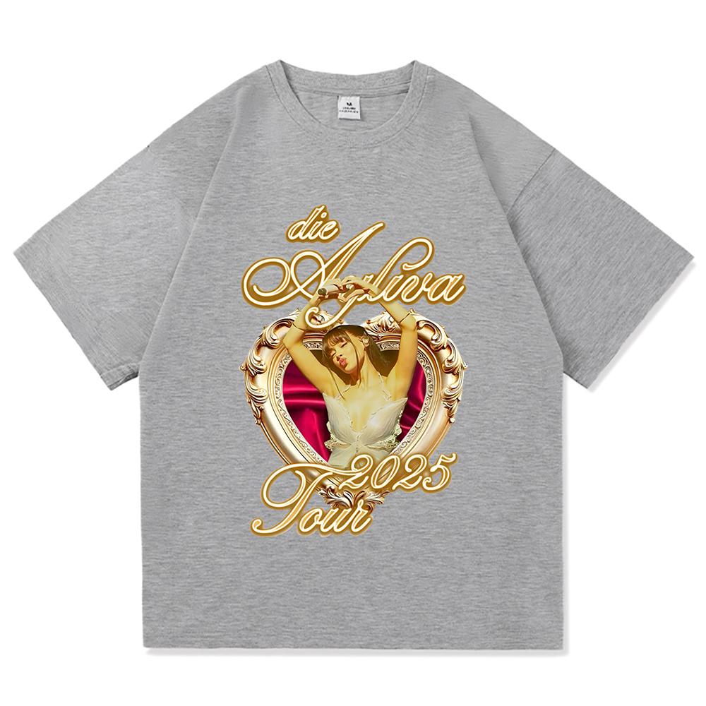 Tricou Ayliva Tour 2025 Modă de vară Bărbați/Femei Harajuku Grafic Retro Tricou Bumbac Casual de Înaltă Calitate Tricouri