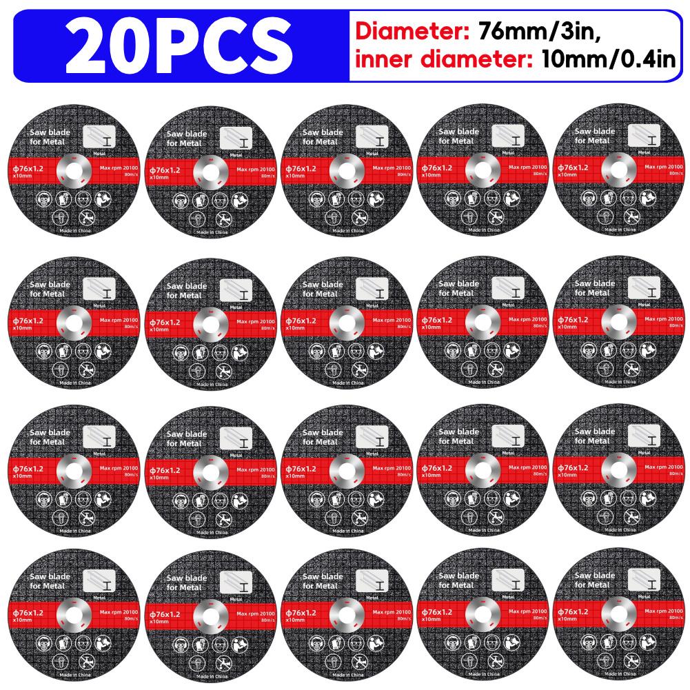 30-1Pcs 76mm Metal Cutting Discs Sanding Grinding Cut Off Circle Wheels Durable Saw Blades Discs for Electric Angle Grinder Part
