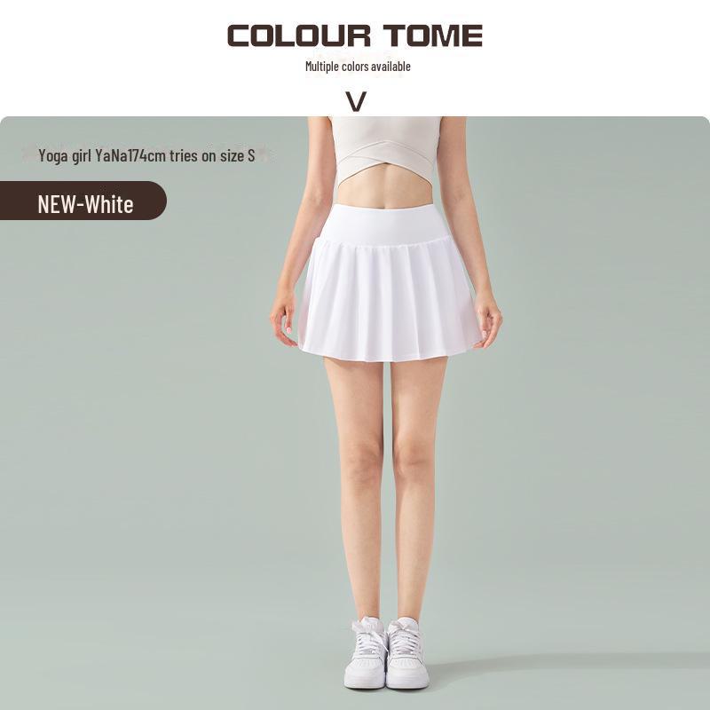 SZ Plissee Lycra Yogarock: Anti-Expositions-Tennis- und Badminton-Skort für Fitness und Laufen