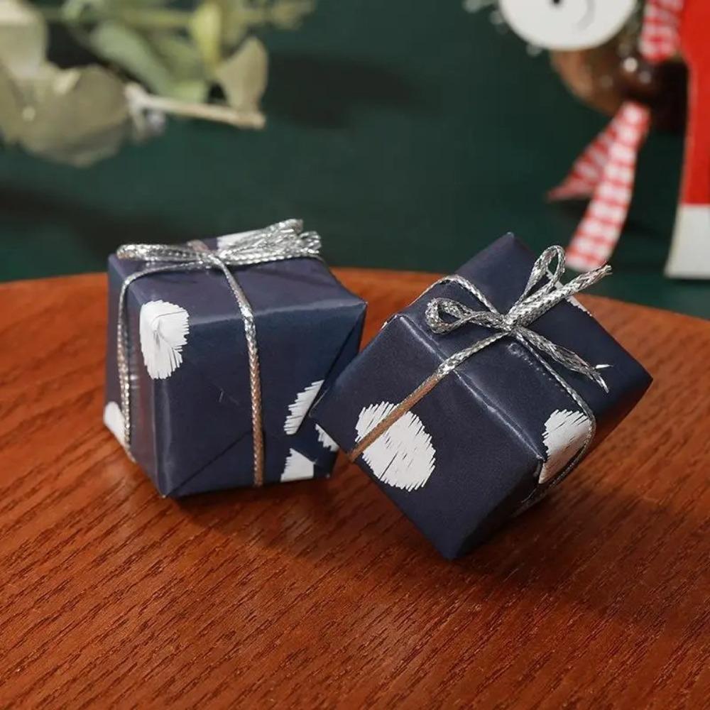 12 ks 3cm Kostkované ozdoby dárkové krabičky Vícebarevné opakovaně použitelné vánoční dekorace Víceúčelová dekorace květinového věnce