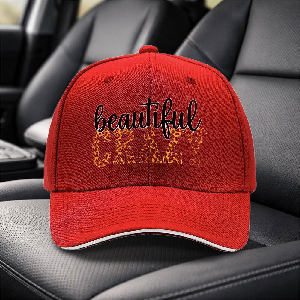 Crazy Letter Sandwich Baseball Cap  Black Adjustable Duckbill Hat  Unisex Fashion Sports Cap for Travel Parties