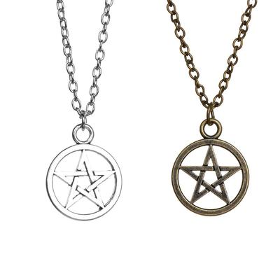 Women Lucifer Vintage Fashion Pentagram Pendant Satan Sign Retro Necklace
