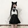 Lace Cloak Top & High-Waisted Skirt Set - Sweet Lolita Style