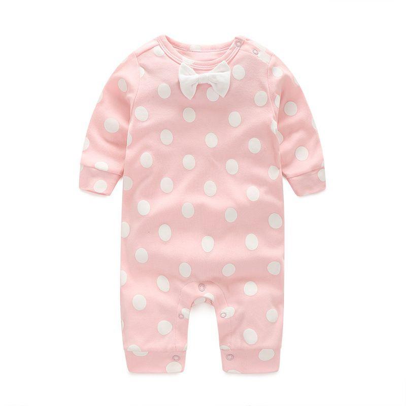 

Infant Bowknot Newborn Jumpsuits Kids Cotton Romper Bodysuit Clothes Outfit S(52cm) розовый