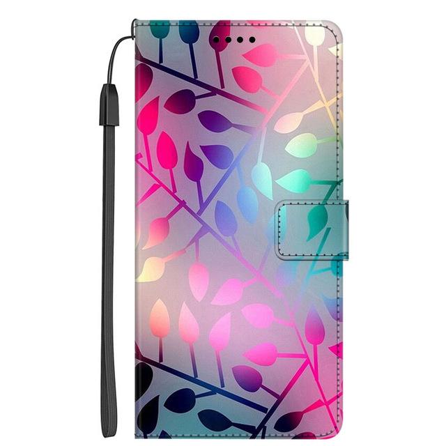 Flip Leather Case For Samsung S24 Ultra 5G Cover Book Wallet Seascape Coque for Samsung Galaxy S23 S22 S21 S20 Ultra S24Ultra