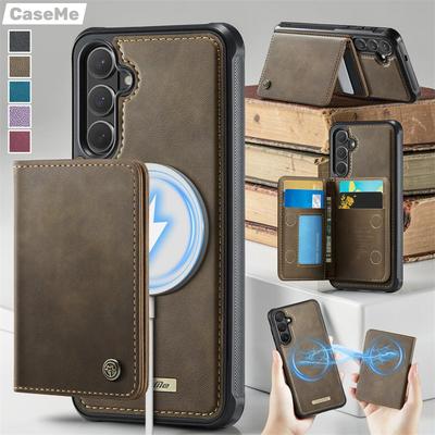 Magnetic Flip Leather Phone Case for Samsung Galaxy S26 Ultra S25 FE S24 Plus S23 S22 S21 A17 A57 A16 A26 A56 A15 A35 A55 A54 Wallet Card Back Cover