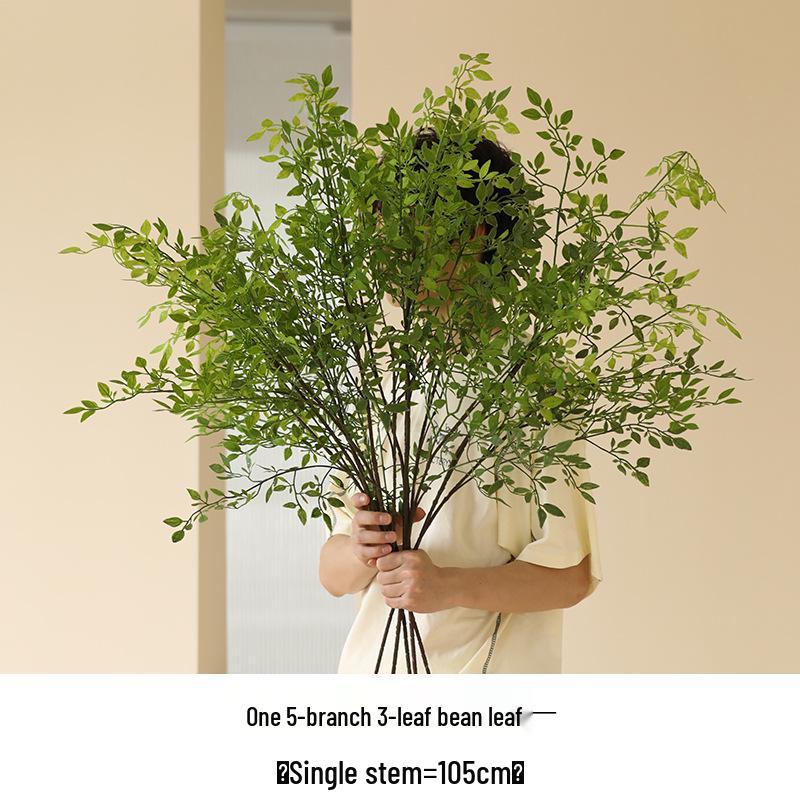 Nandina Artificial Green Plant Branch for Decor - Ideal for Living Rooms, Malls, Landscaping, Floor Ornaments, and Photography Props.